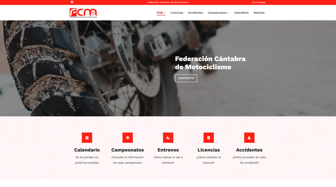 Web Federación Cántabra de Motociclismo