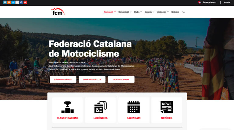 Web Federació Catalana de Motociclisme